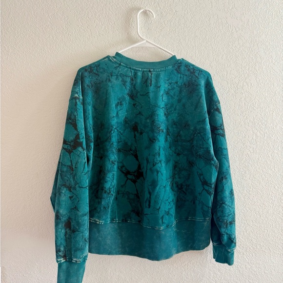 JoyLab Teal Marble Sweatshirt - Picture 2 of 3